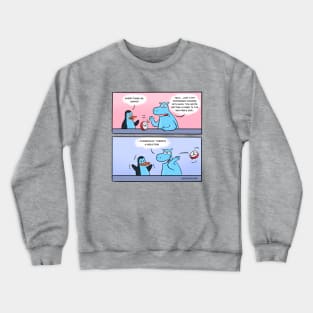 "The Solution" for Zoo Pals of the Ugly Zoo Comic Strip Crewneck Sweatshirt